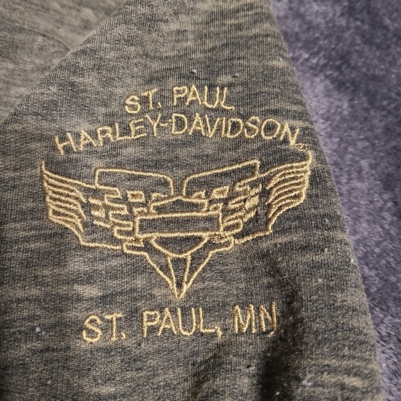 Army green Harley Davidson lightweight hoodie - Picture 2 of 2